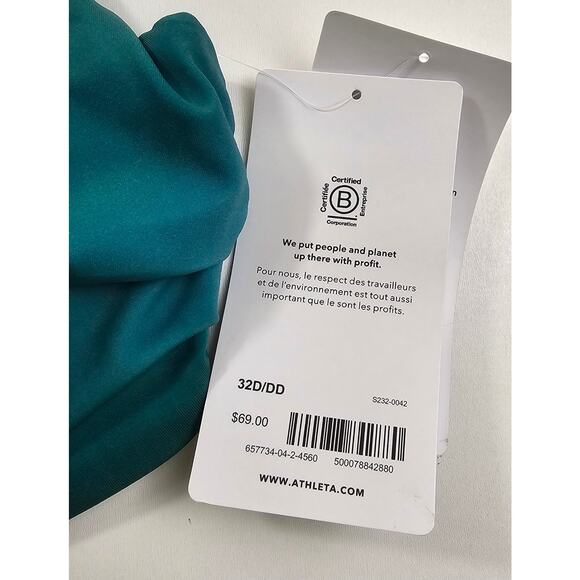 NWT 32D / DD Athleta Maldives Bikini Top Surf Blur Gables ombre full coverage - Picture 4 of 6